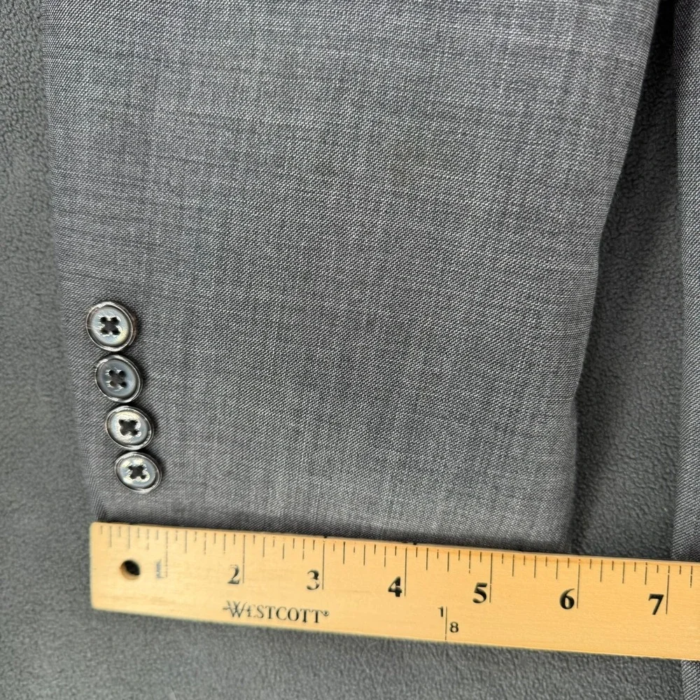 Lauren Ralph Lauren Mens 48L Grey 100% Wool Natural Stretch Blazer Sport Coat